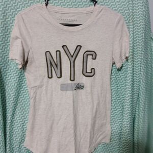 Aeropostale Women's Heather Gray NYC Tee